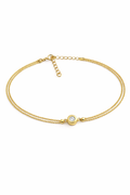 PULSERA PUNTO DE LUZ BAÑADA EN ORO 18K