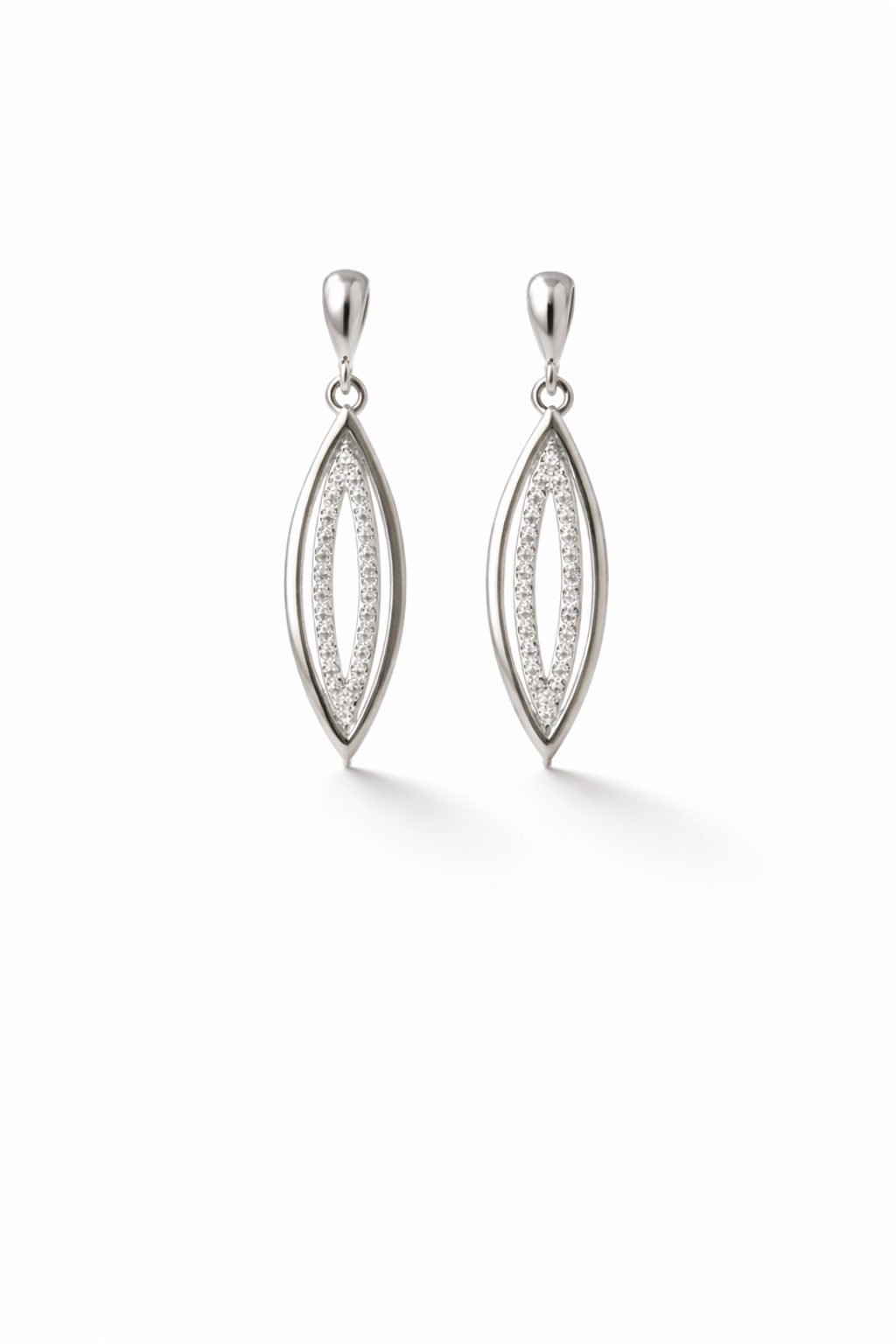 PENDIENTES DE PLATA 925 HOJA ÉLFICA