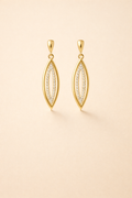 PENDIENTES "HOJA ÉLFICA" BAÑADOS EN ORO 18K