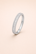 ANILLO CON DOBLE FILA DE CIRCONITAS BRILLANTES